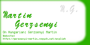 martin gerzsenyi business card